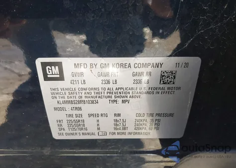 2021 Buick Encore Gx Fwd Preferred from USA, damaged, VIN KL4MMBS28MB103834